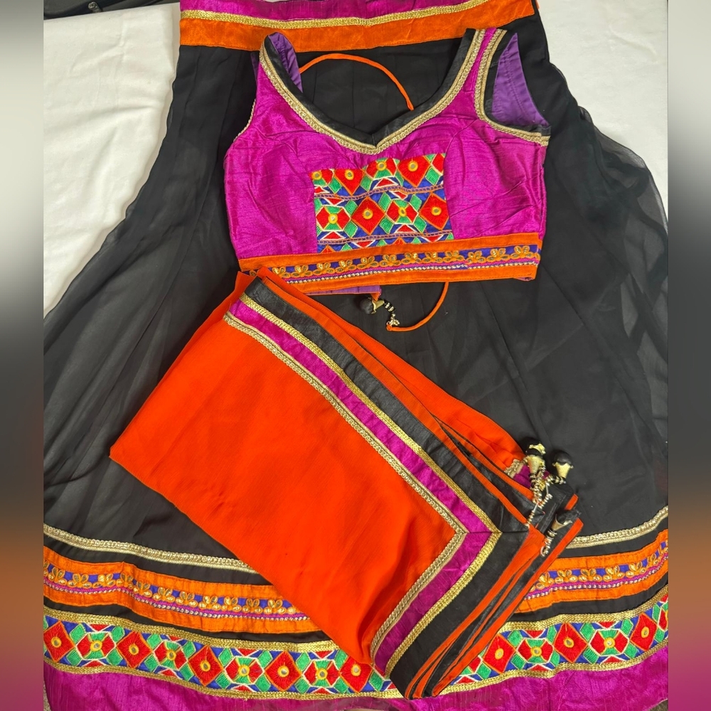 Indian Black/Pink/Red Outfit